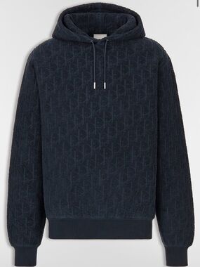 Dior Men's Dark Navy Monogram Terry Hoodie